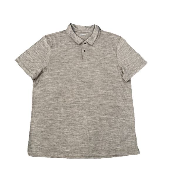 Huckberry Proof Polo Shirt Mens XL Brown 72 Hour Merino Wool Blend Golf Stretch - Picture 1 of 8